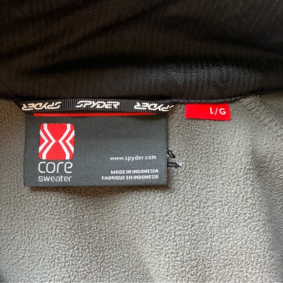 Men’s Spyder Green/Black Fleece Zip-up Sweatshirt size Large - Picture 7 of 7